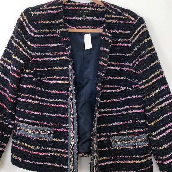 Talbots Tweed Multi Color Jacket Sz 16p - Picture 2 of 4